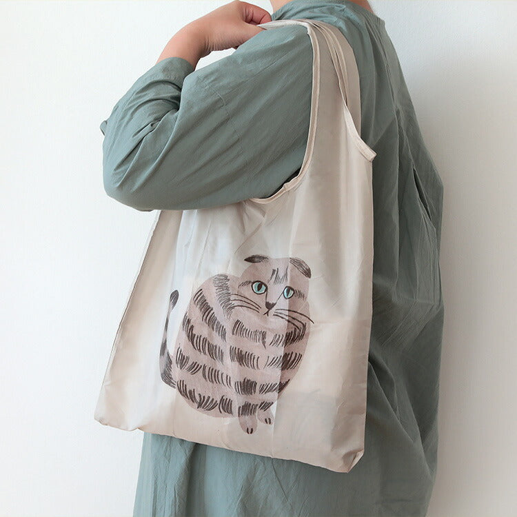 松尾ミユキ エコバッグ Cat レジ袋 コンビニ 袋 買い物袋 コンビニ