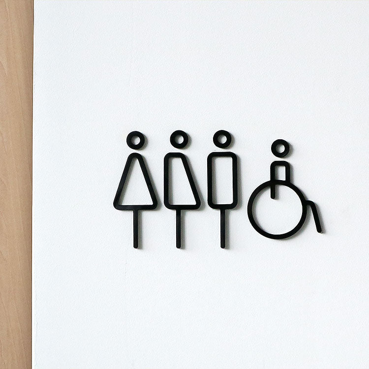 RESTROOM SIGN 4P – kakko本店