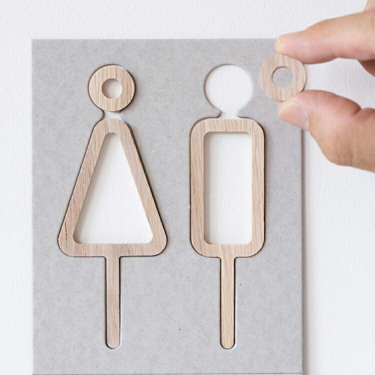 RESTROOM SIGNS wood