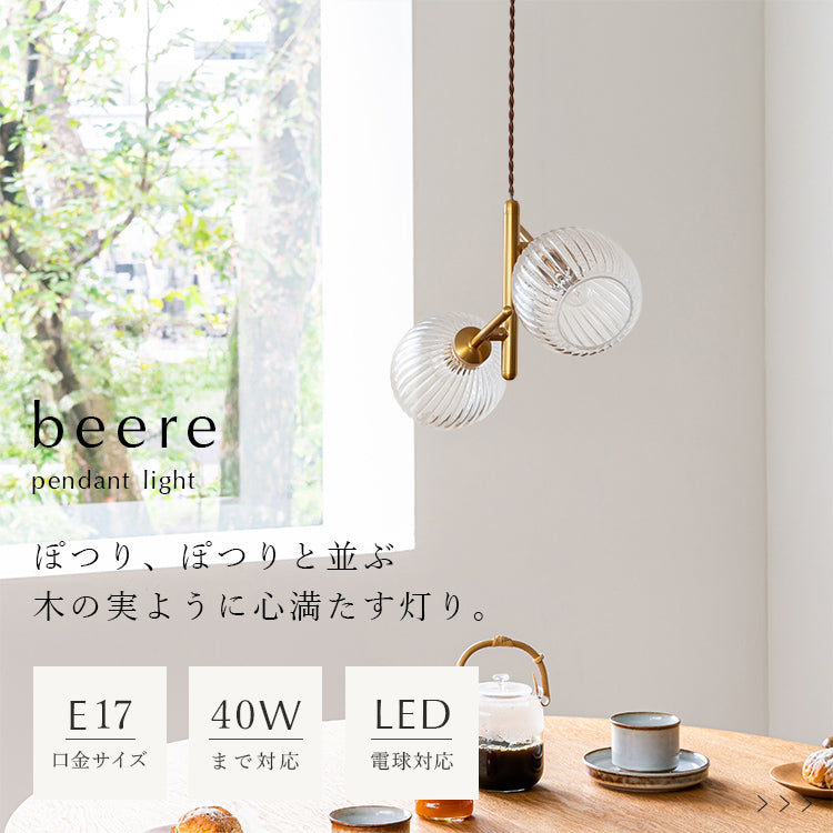 schon ペンダントライト2灯 beere ベーレ