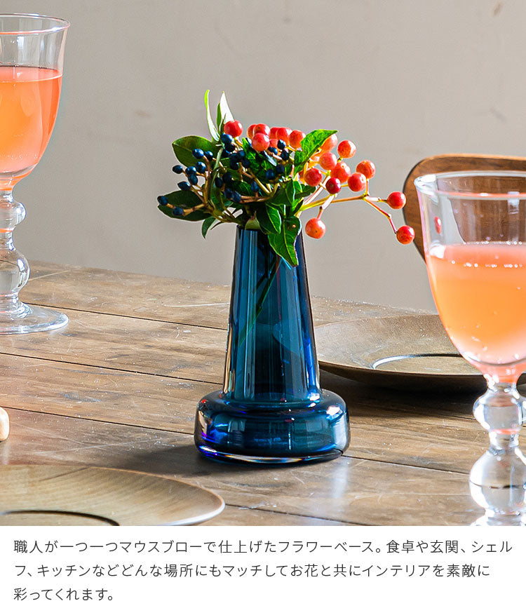 ホルムガード/花瓶/フラワーベース/アクアブルー ホルムガード氏のラトケン氏による。ハートの花瓶。アクアブルー