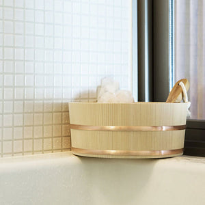 木曽のサワラでつくった湯桶