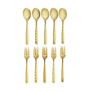 DRESS ゴールドTeaスプーン＆フォーク １０本SET