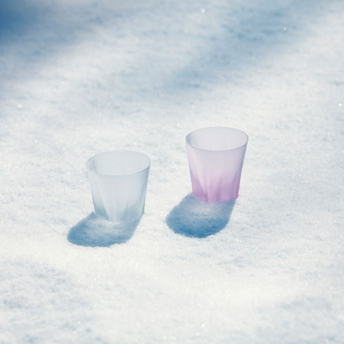 さくらさく雪桜 ロックグラス