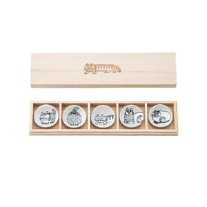箸置き LisaLarson　リサ・ラーソン スケッチ 木箱入り箸置きセット