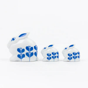 LisaLarson リサ・ラーソン 陶器 ひかりのうさぎおやこセット（あおい）