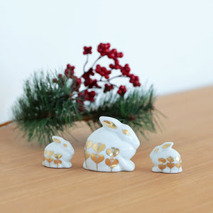 LisaLarson リサ・ラーソン 陶器 ひかりのうさぎおやこセット（きらり）