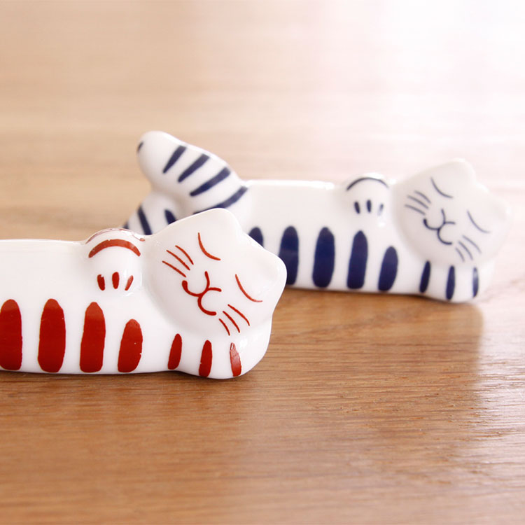 リサラーソン　ねるねこ　陶器　マイキー リサラーソン LisaLarson マイキー箸置きセット ねるねこ アカ