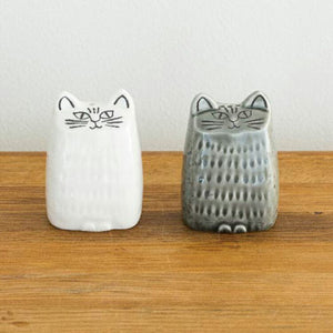リサ・ラーソン 小さいネコ ソルト＆ペッパー 白・グレー2個セット