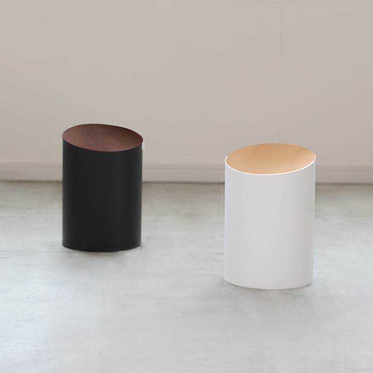 MOHEIM モヘイム　ゴミ箱　ウォーナット　ブラック Amazon｜MOHEIM SWING BIN M (8L) スウィングビン ゴミ箱 フタ