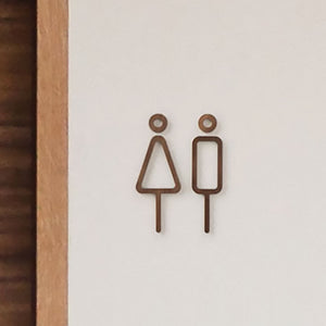 RESTROOM SIGNS wood