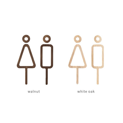 RESTROOM SIGNS wood