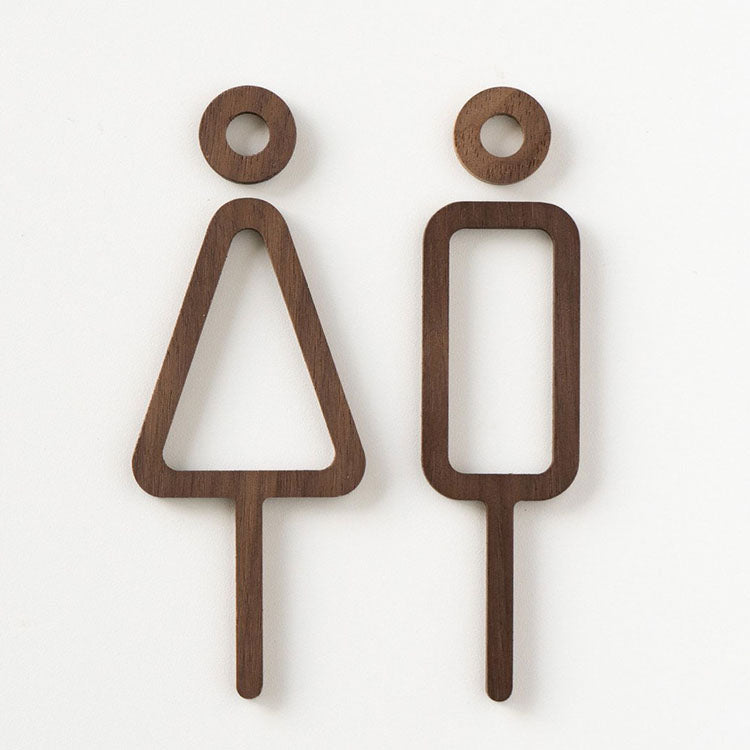 RESTROOM SIGNS wood