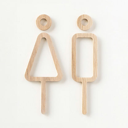 RESTROOM SIGNS wood