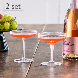 グラス リップル シャンパングラス 2個セット ファームリビング